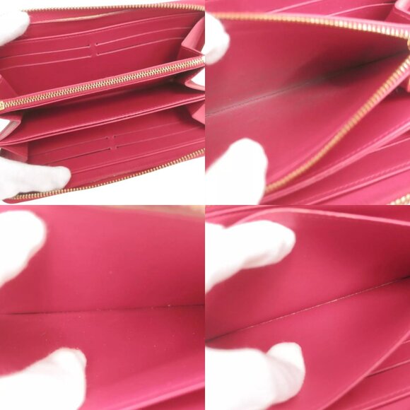 360317AM (V5) Louis Vuitton Wallet Dot Infinity Rouge Yayoi Kusama Long Red Leat - Picture 10 of 12